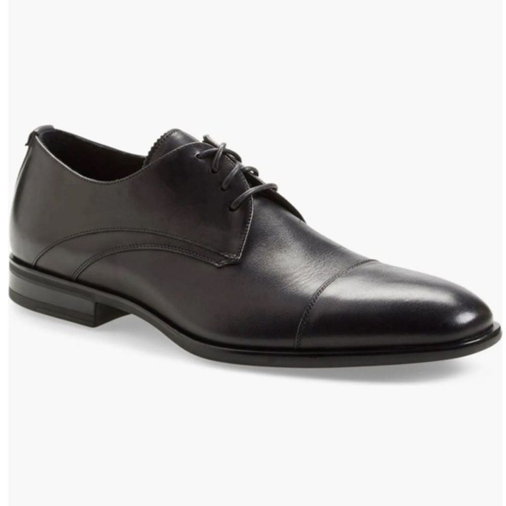 Aquatalia Men’s ABE Black Leather Lace Up dress shoes size 10 made in Italy